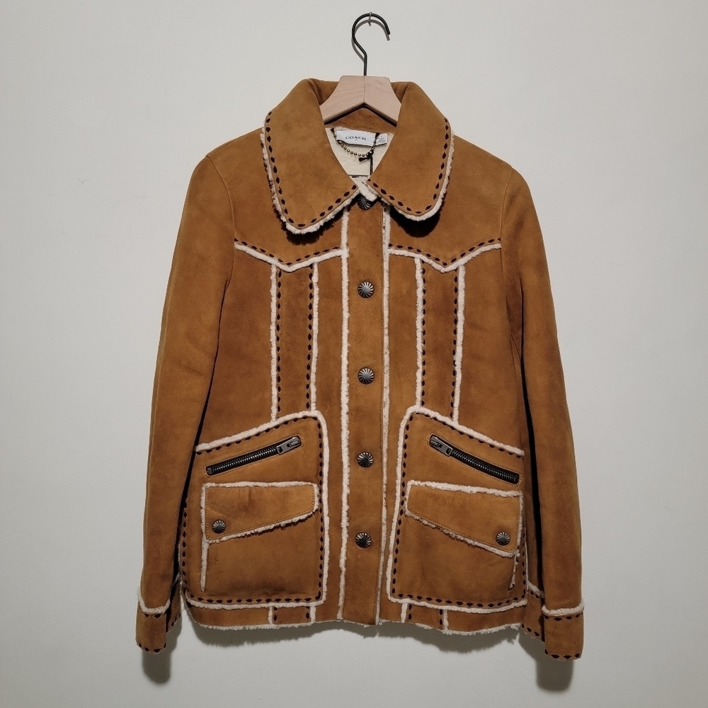 Coach Shearling Jacket - Picture 2 of 7